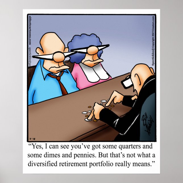 Funny Pension Humor Poster (Framsidan)