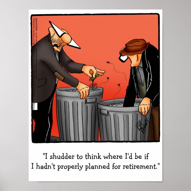 Funny Pension Humor Poster (Framsidan)