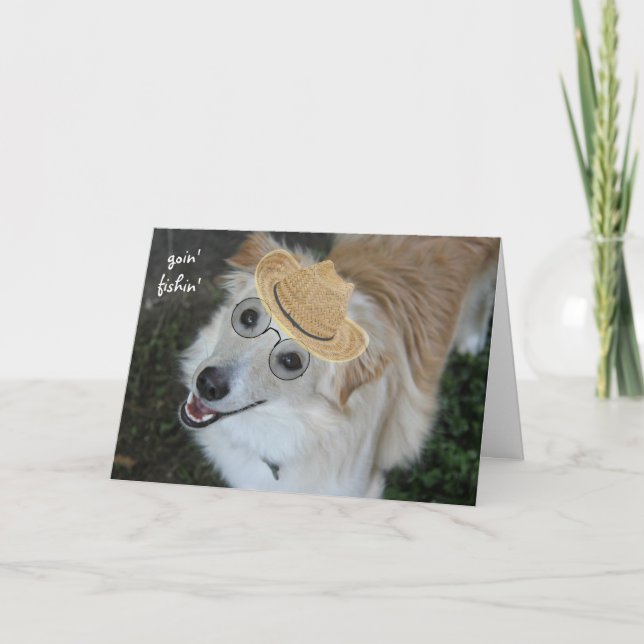 Funny Pension, Hund i glasögon och fisketråtta Kort (Framsida)