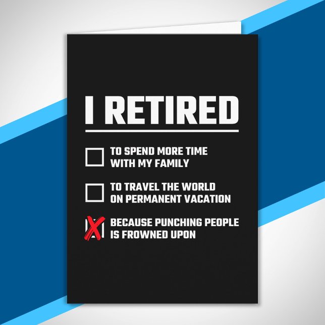 Funny Pension - jag är trött - Lycklig Pension Kort (Skapare uppladdad)
