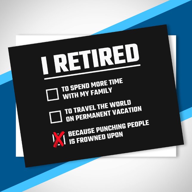 Funny Pension - jag är trött - Lycklig Pension Vykort (Skapare uppladdad)