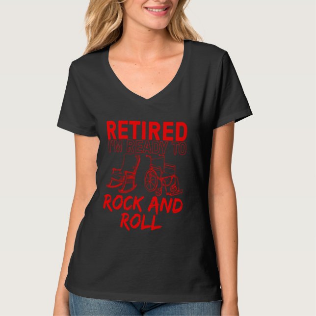 Funny Pension Manar Women Coola Retrött Rocking Ch T Shirt (Framsida)