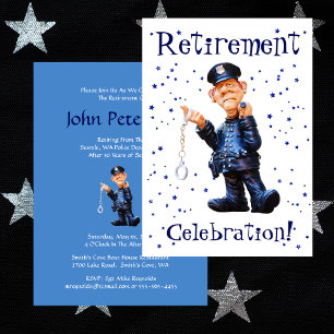 Funny Pension Party, polis, polis, Sherriff Inbjudningar