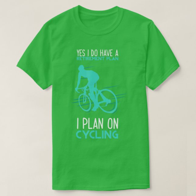 Funny Pension-plan Cycling Bicycle Gift T Shirt (Design framsida)