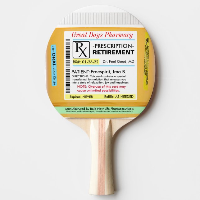 Funny Pension RX Pingisracket (Framsidan)