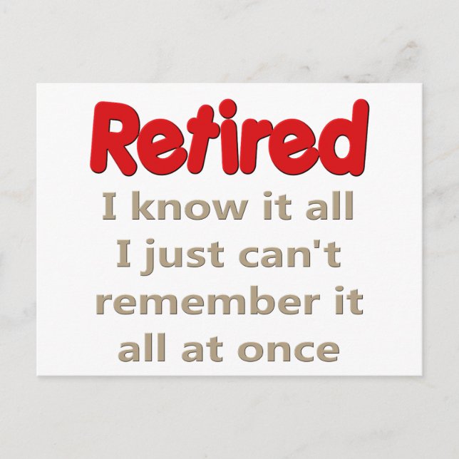 Funny Pension Say Vykort (Framsida)