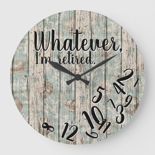 Funny Pension Spelar ingen roll I är pensionerad Stor Klocka (Framsida)