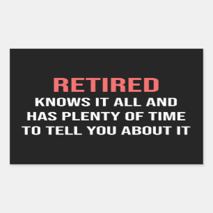 Funny Pension Sticker Rektangulärt Klistermärke