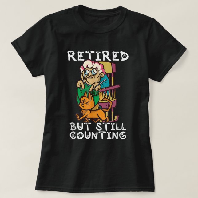 Funny Pension Women Crocheting Crocheter Krok K T Shirt (Design framsida)