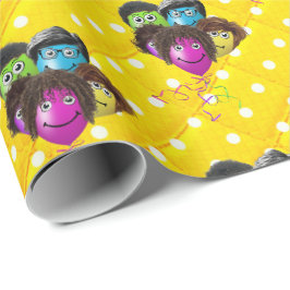 Funny People Balloon Group på Polka dots Presentpapper