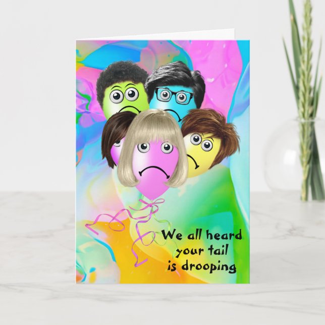 Funny People Balloons kommer bra Kort (Framsida)