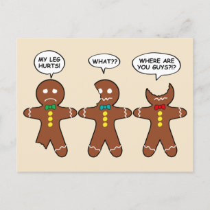 Funny Pepparkaksgubbe Cookies Helg Vykort
