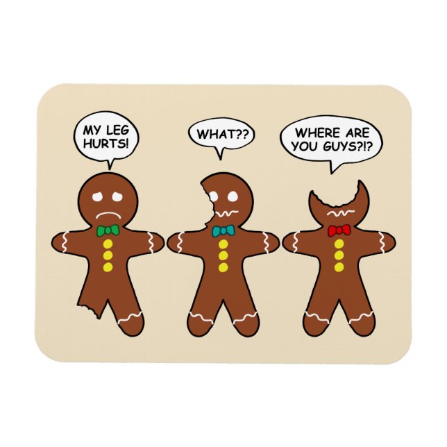Funny Pepparkaksgubbe Cookies Magnet (Horisontell)