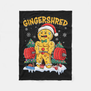 Funny Pepparkaksgubbe Gingershred Gym Bodybuilding Fleecefilt