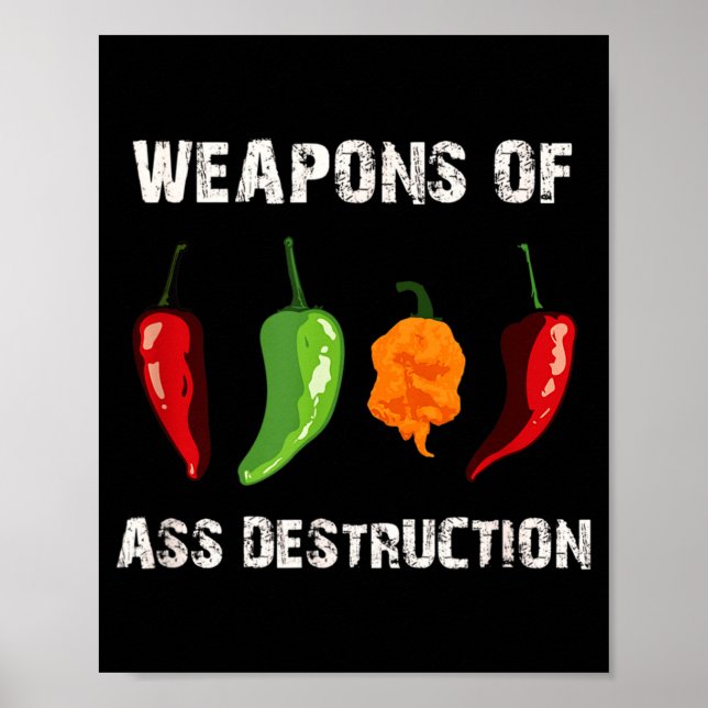 Funny Pepper Chili Head Scy Hot Foods  Poster (Framsidan)