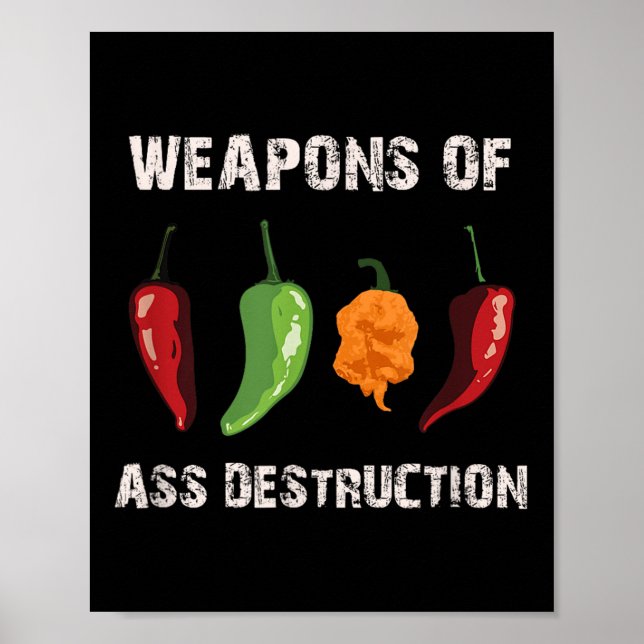 Funny Pepper Chili Head Spicy Hett Mat Poster (Framsidan)