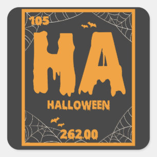 Funny Periodic Bord i Halloween Chemistry Gift Fyrkantigt Klistermärke