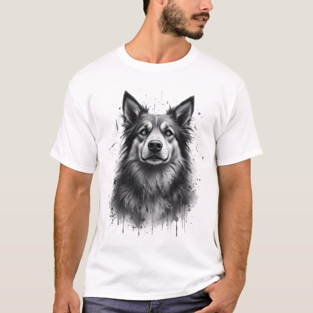 Funny Personal Stalker Long-Halls Black German Sh T Shirt (Framsida)