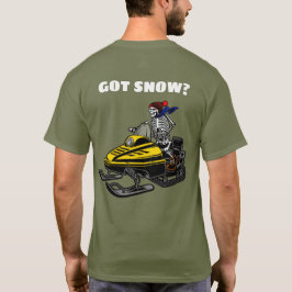 Funny Personalize Snowmobile Skeleton Rider T Shirt