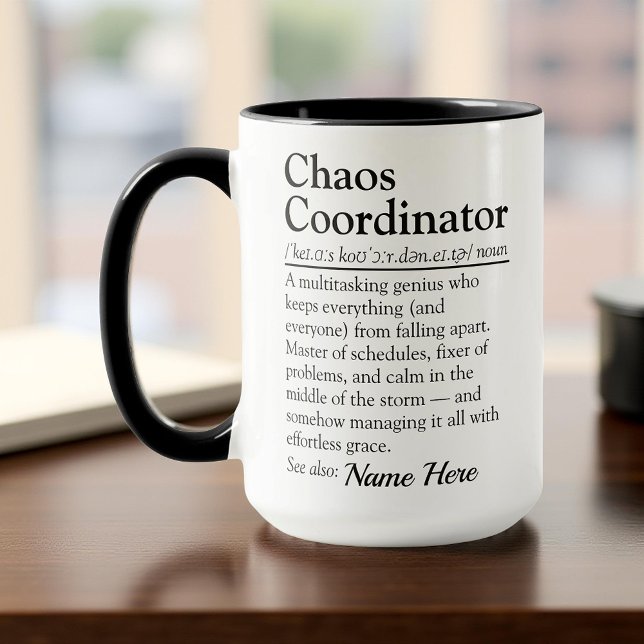 Funny Personalized Chaos Coordinator Appreciation Mugg (Skapare uppladdad)