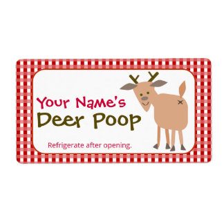 Funny Personalized Christmas Gift Reindeer Poop Fraktsedel