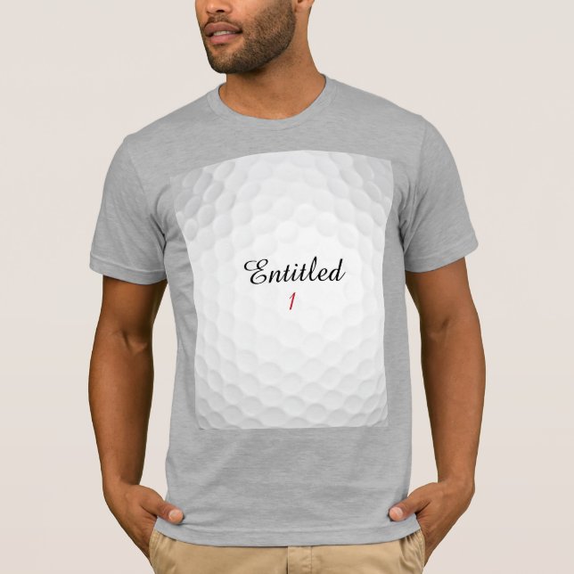 Funny Personalized Entitled 1 Initial Golf Name T Shirt (Framsida)