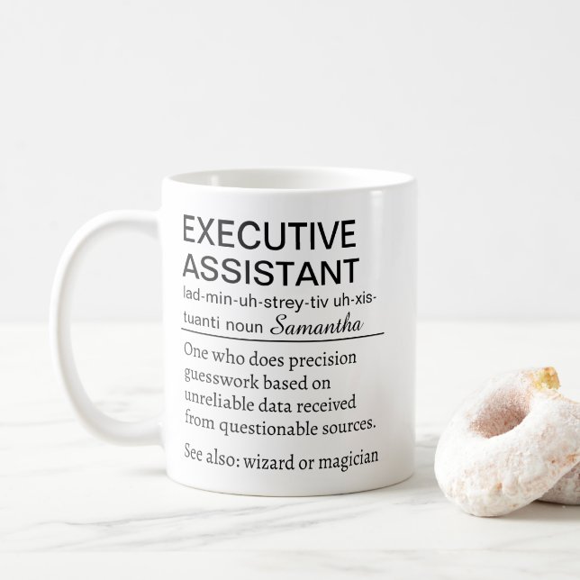 Funny Personalized Executive Assistant Definition  Kaffemugg (Med munk)