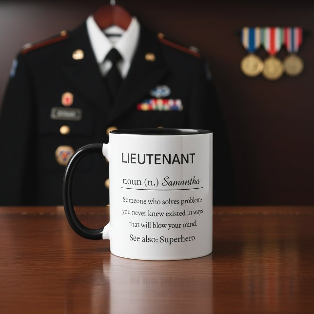 Funny Personalized Lieutenant Definition Mugg (Skapare uppladdad)