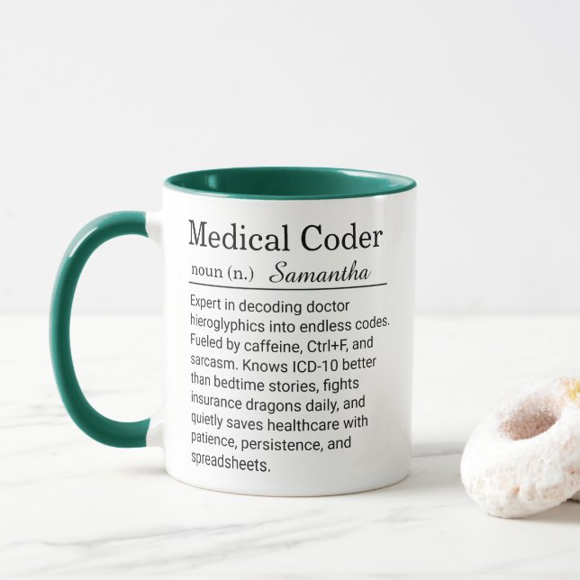 Funny Personalized Medical Coder Definition  Mugg (Med munk)
