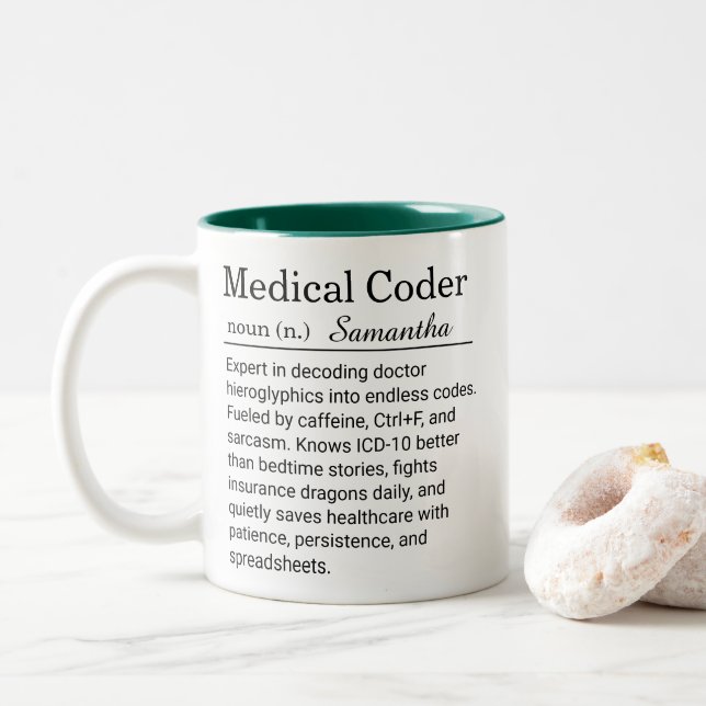 Funny Personalized Medical Coder Definition  Mugg (Med munk)