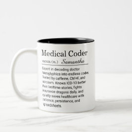 Funny Personalized Medical Coder Definition  Mugg