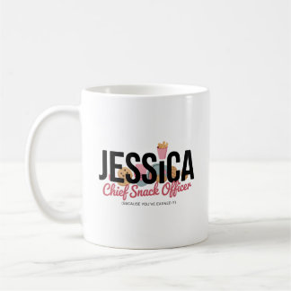 Funny Personalized Name Mug – Chief Snack Officer Kaffemugg