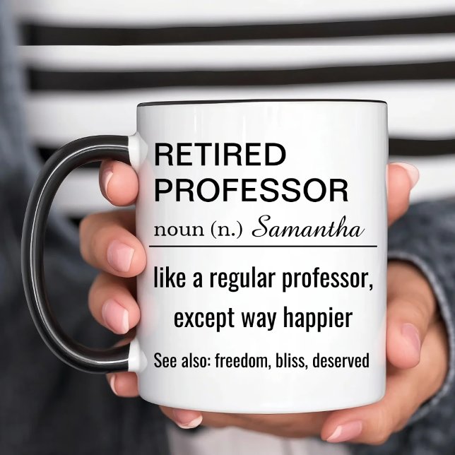 Funny Personalized Retired Professor Definition Mugg (Skapare uppladdad)