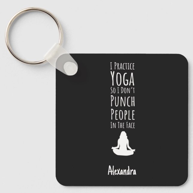 Funny Personalized Yoga Gifts For Adult Women Nyckelring (Framsida)