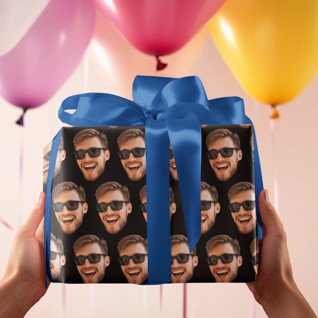 Funny Personlig Ansikte Photo Presentpapper (Funny Personalized Face Photo Wrapping Paper
)