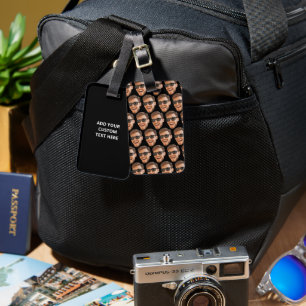Funny Personlig Ansikte Photo Travel Bagagebricka