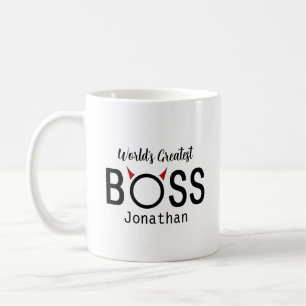 Funny Personlig Chef Horns Coffee Mugg