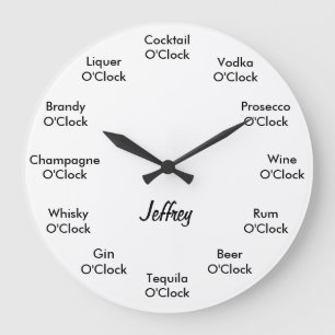 Funny Personlig Clock för Pub-alkohol Stor Klocka