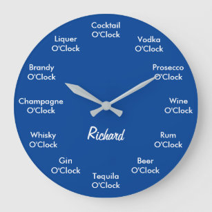 Funny Personlig Clock för Pub-alkohol Stor Klocka