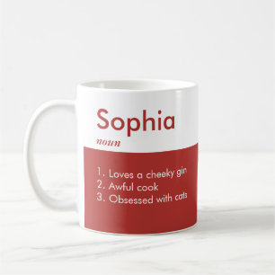 Funny Personlig Definition Mugg   Anpassat namn