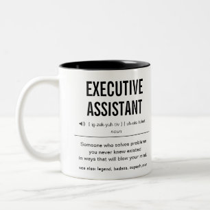 Funny personlig Executive Assistant Två-Tonad Mugg