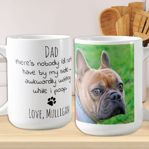 Funny Personlig Hund Pet Photo Fars dag Kaffemugg