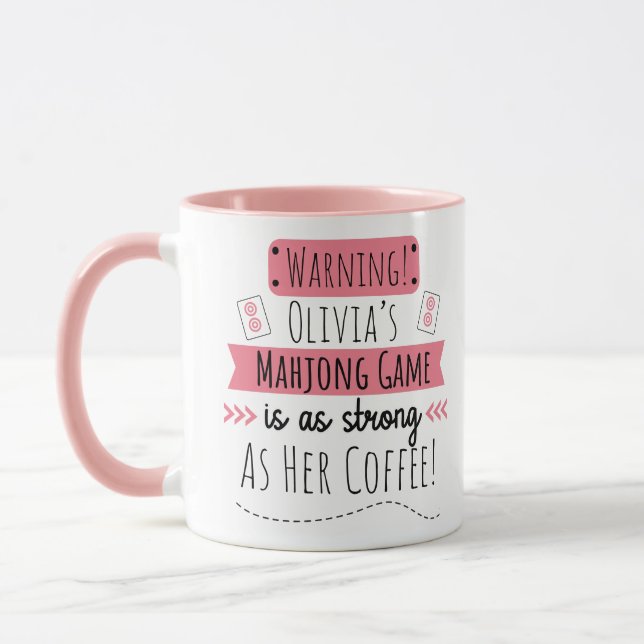 Funny Personlig Mahjong Mugg (Vänster)