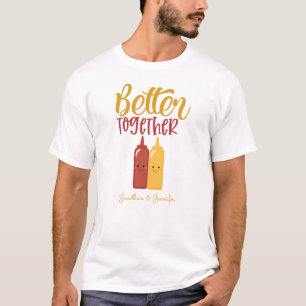 Funny Personlig Manar Mustard Ketchup Par T Shirt