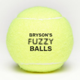 Funny Personlig Namn Fuzzy Tennis Bollar