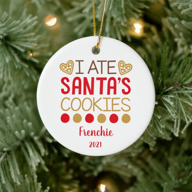 Funny Personlig Pet Hund Puppy Photo Julgransprydnad Keramik (Träd)