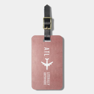 Funny Personlig Pilot Gift Travel Älskare Rosa Bagagebricka