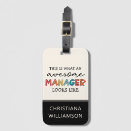 Funny personlig Retro Fantastisk Manager Bagagebricka