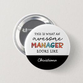 Funny personlig Retro Fantastisk Manager Knapp
