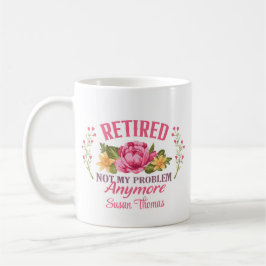 Funny Personlig Rosa Blommigt Pension Kaffemugg